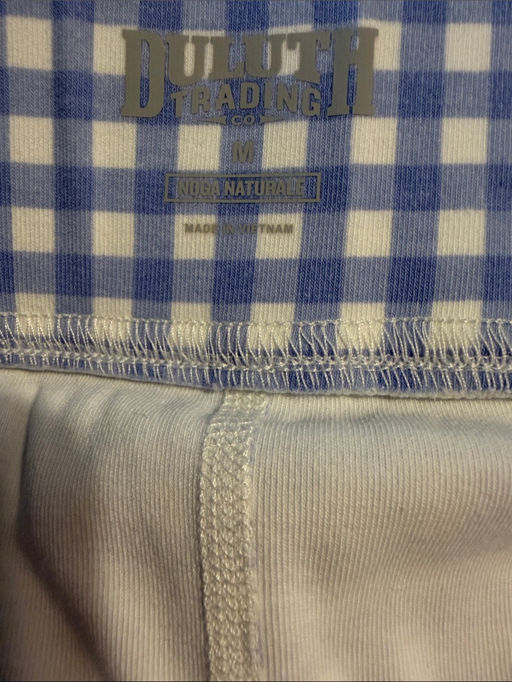 Duluth Trading Co light Blue and White Gingham Skort.cotton/spandex.Med.Pockets - Picture 8 of 9